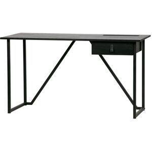 Woood Julius - Bureau 1 tiroir en bois L126 cm - Couleur - Noir