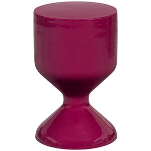 Woood Henry - Table d'appoint ronde en métal ø30 cm - Couleur - Fuschia