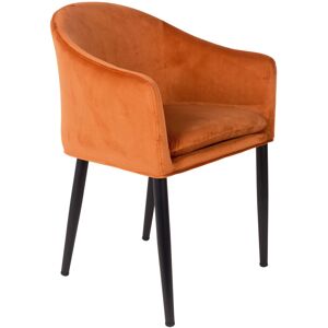 No name Catelyn - Fauteuil de table design en velours - Couleur - Orange