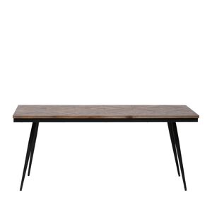 BePureHome Rhombic - Table à manger en bois de teck recyclé et métal 180x90cm - Couleur - Naturel