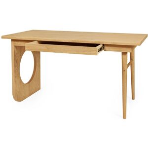 Woodman Bau - Bureau design en bois 1 tiroir - Couleur - Bois clair