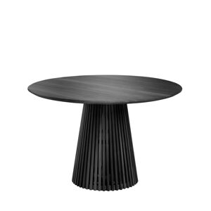 Kave Home Jeanette - Table à manger ronde teck ø120cm - Couleur - Noir