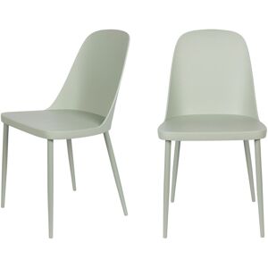 No name Pip - Lot de 2 chaises en résine et métal - Couleur - Vert d'eau