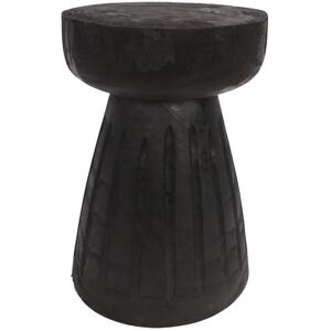 Woood Borre - Tabouret en bois ø28cm - Couleur - Noir