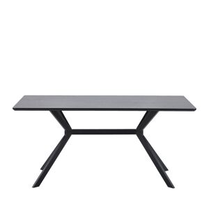 Woood Bruno - Table à manger en bois et métal 200x90cm - Couleur - Noir