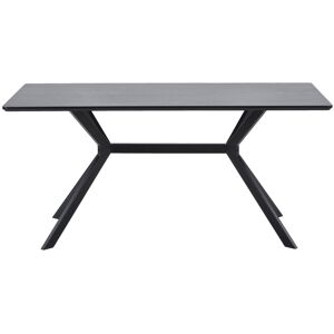 Woood Bruno - Table à manger en bois et métal 160x90cm - Couleur - Noir