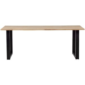 Woood Tablo - Table à manger en bois piétement en U 220x90cm - Couleur - Naturel