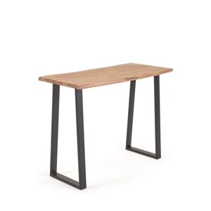 Kave Home Alaia - Table de bar en bois d'acacia et métal H105 cm - Couleur - Naturel