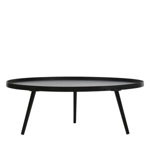 Woood Mesa - Table basse ronde en bois ø100cm - Couleur - Noir