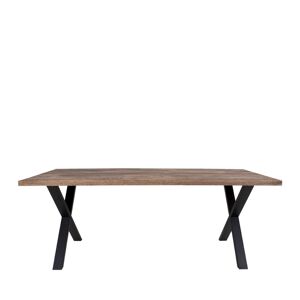 House Nordic Montpellier - Table à manger en bois et métal - Couleur - Bois foncé / noir