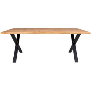 House Nordic Toulon - Table à manger en bois et métal 200x95cm - Couleur - Bois clair / noir