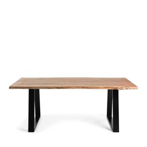 Kave Home Alaia - Table à manger en bois d'acacia et métal 160x90cm - Couleur - Bois clair