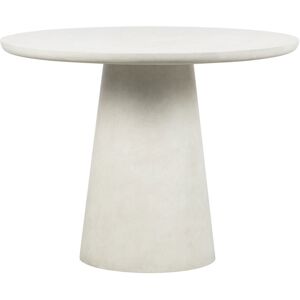 Woood Damon - Table à manger en fibre d'argile ø100cm - Couleur - Blanc