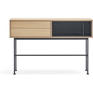 Teulat Yoko - Console 2 tiroirs en bois L120cm - Couleur - Gris anthracite