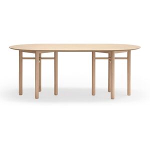 Teulat Junco - Table à manger ovale en bois 200x100cm - Couleur - Bois clair