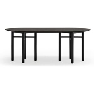 Teulat Junco - Table à manger ovale en bois 200x100cm - Couleur - Noir