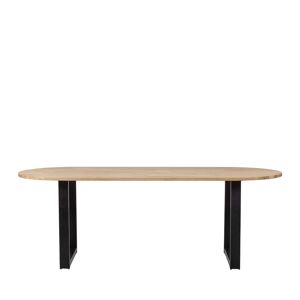 Woood Tablo - Table à manger ovale en bois piétement en U 220x90cm - Couleur - Bois clair