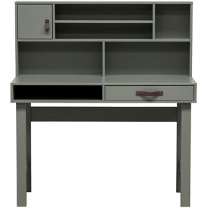 Vtwonen Stage - Bureau avec multiples rangements en bois - Couleur - Vert kaki