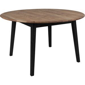 House Nordic Marseille - Table à manger ronde en bois Ø140cm - Couleur - Bois foncé / noir