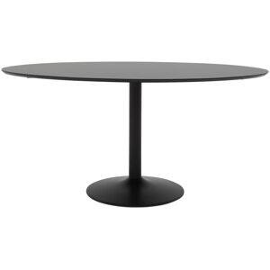 Tenzo Taco elipse - Table à manger en bois 160x110 - Couleur - Noir