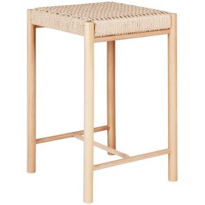 House Nordic Abano - Tabouret de bar en bois et corde 66,5cm - Couleur - Naturel