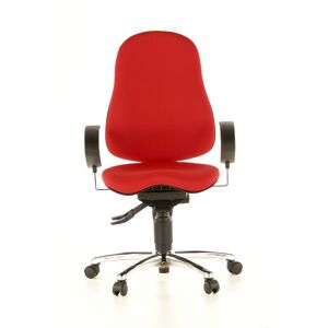 Topstar SITNESS 10 - Siège de bureau de qualité professionnelle Rouge tissu