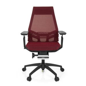 hjh OFFICE GENIDIA SMART BLACK tissu maille - Siège de bureau de qualité professionnelle rouge / noir