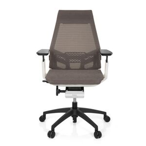 hjh OFFICE GENIDIA SMART WHITE tissu maille - Siège de bureau de qualité professionnelle Gris / Blanc