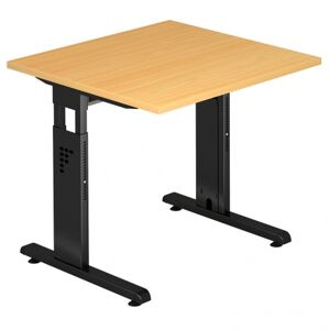 hjh OFFICE PRO MEGA 8 D - 80 x 80 Hêtre/Noir