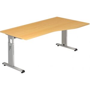 hjh OFFICE PRO MEGA 18 S - 180 x 100 Hêtre/Argent