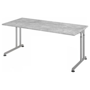 hjh OFFICE PRO ZENO 19 S   180x80 - Béton/Argent