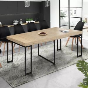 IDMarket Table industrielle extensible 10 personnes 235 cm