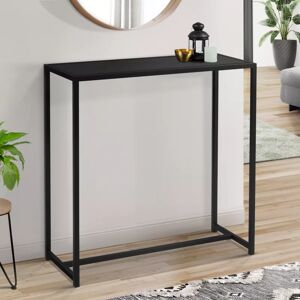 IDMarket Console métal noir style industriel 80 cm