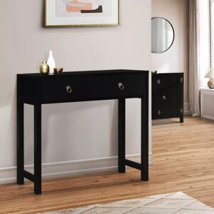 IDMarket Console noire style asiatique 1 tiroir