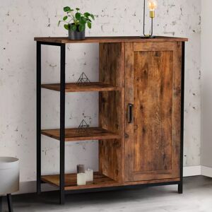 IDMarket Buffet style industriel effet bois vieilli 70 cm