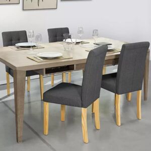 IDMarket Chaises scandinaves gris foncé