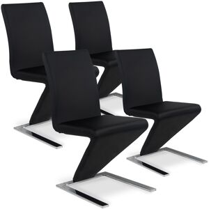 Lot de 4 chaises design Delano Noir