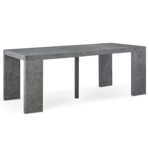 Table Console Extensible Oxalys effet beton Gris