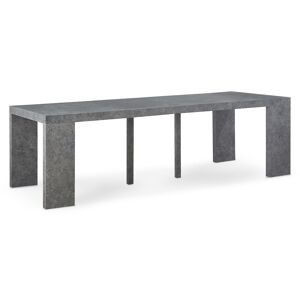 Table Console Extensible Oxalys XL effet beton Gris