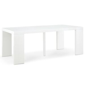 IntenseDeco Table Console Extensible Oxalys Blanc Laquée