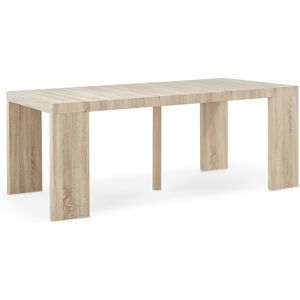 Table Console Extensible Oxalys imitation Chêne Clair