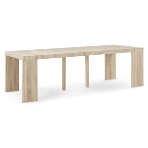 Table Console Extensible Oxalys XL imitation Chêne Clair