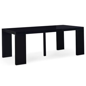 IntenseDeco Table Console Extensible Oxalys Noir Laquée