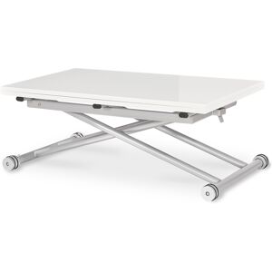 IntenseDeco Table basse relevable Philadelphia Blanc laqué