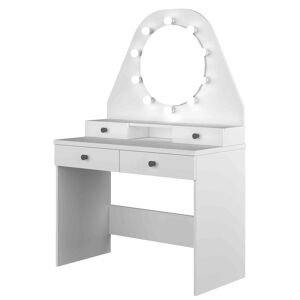 Terre de Nuit Coiffeuse enfant avec miroir en bois blanc - CF9010