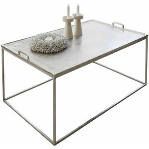 LOBERON Table basse Bellingham, argenté (60 x 99 x 46cm) - Publicité