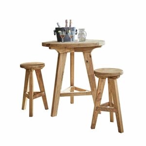 LOBERON Ensemble table et chaises Stonington, marron (90 x 90 x 100cm) - Publicité