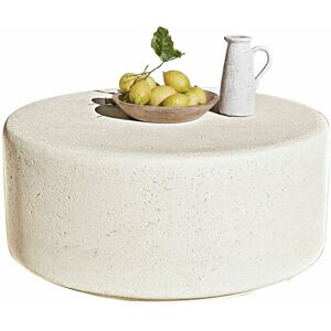 LOBERON Table basse Jimbour, blanc (40cm) - Publicité