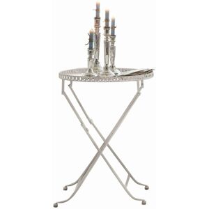 LOBERON Table d'appoint Bierret, blanc vieilli (67cm) - Publicité