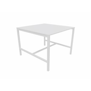 Matelpro Table haute de réunion carrée Skyline Blanc, gris, argile, hêtre, nebraska, chêne fil, timber ou cèdre  140x105x143 cm - Publicité